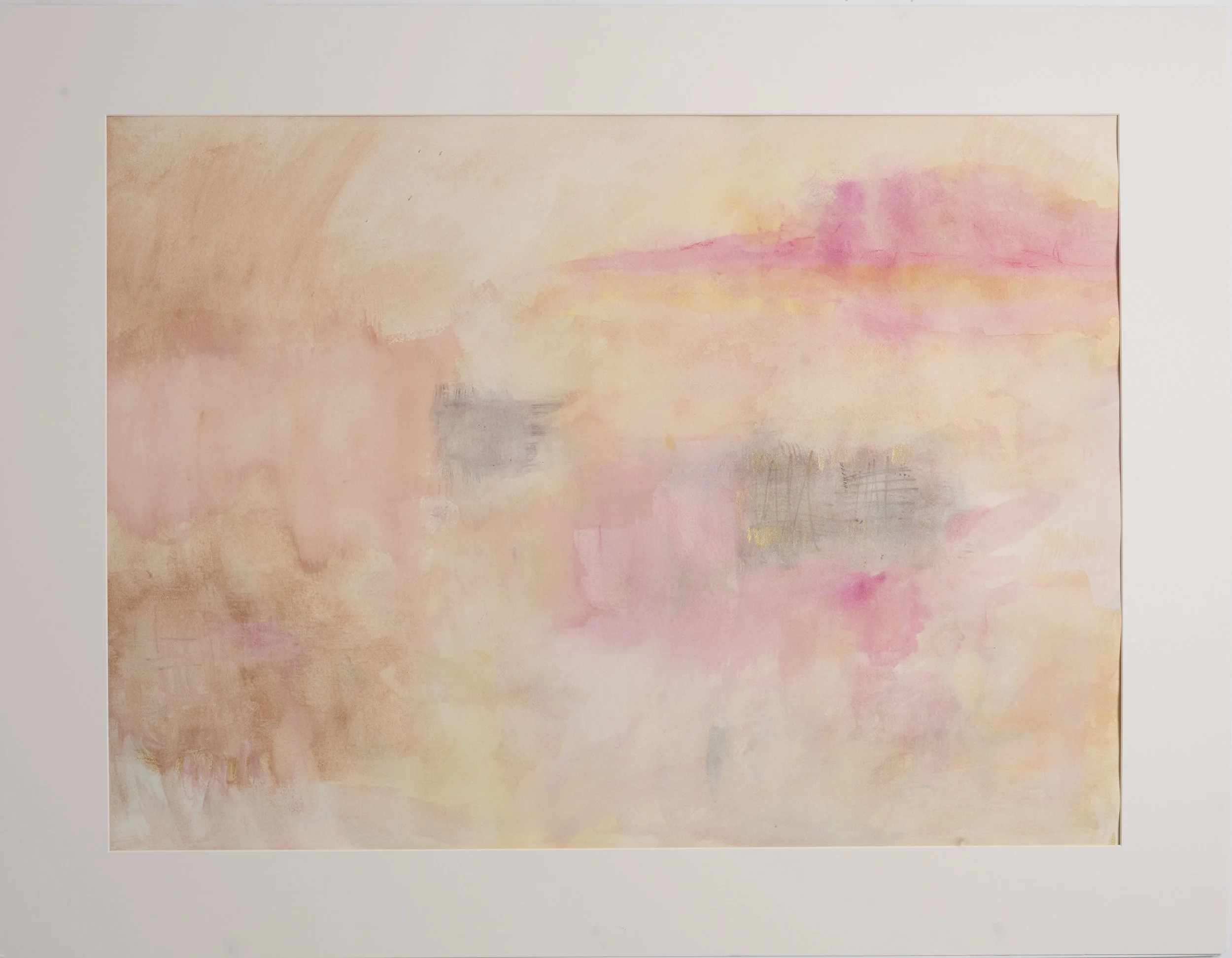 “Pink Bloom”, Watercolor on Paper, 13x18 inches, 2025.