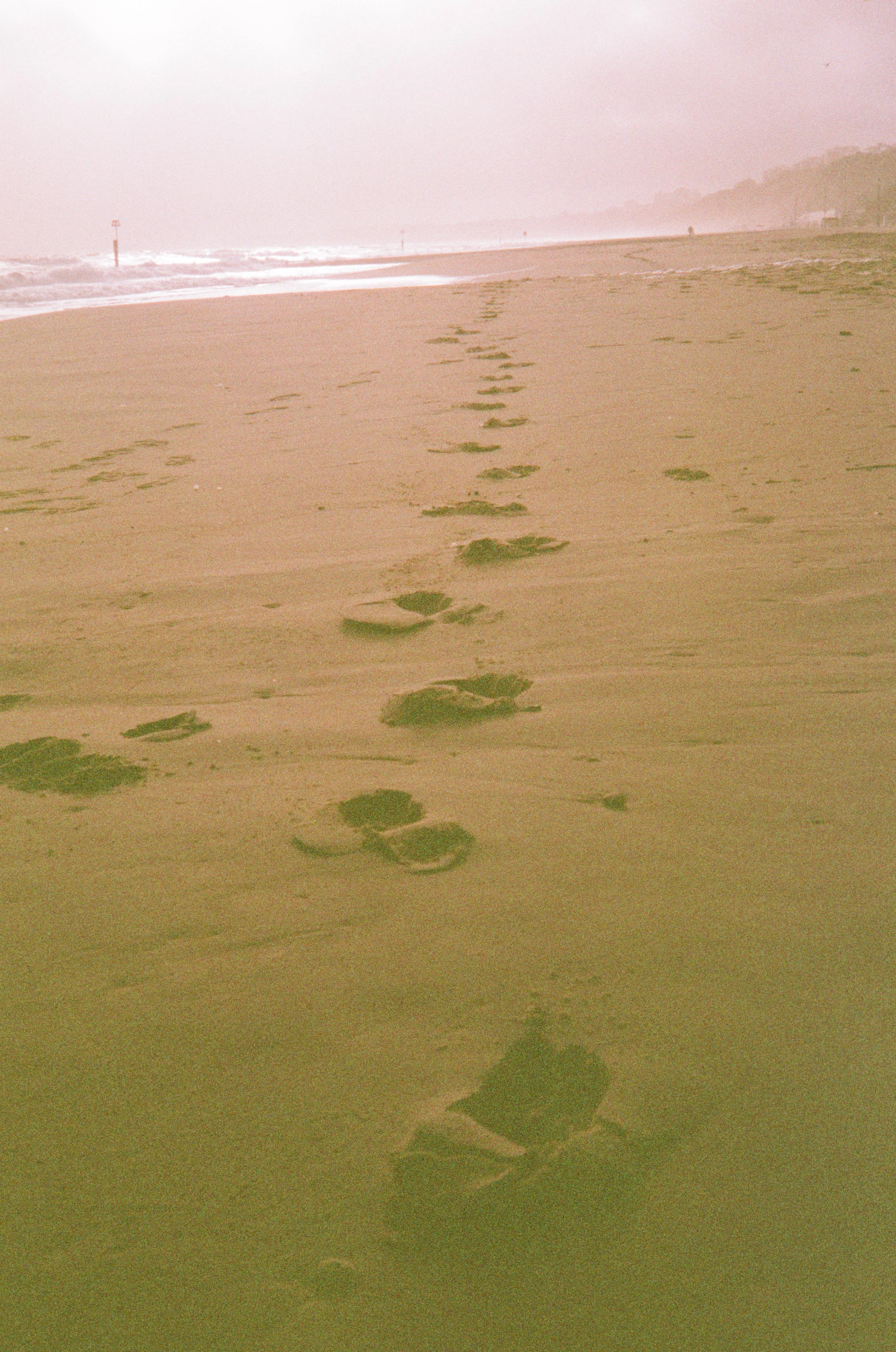 Footprints In The Sand | Boscombe Pier, Dorset