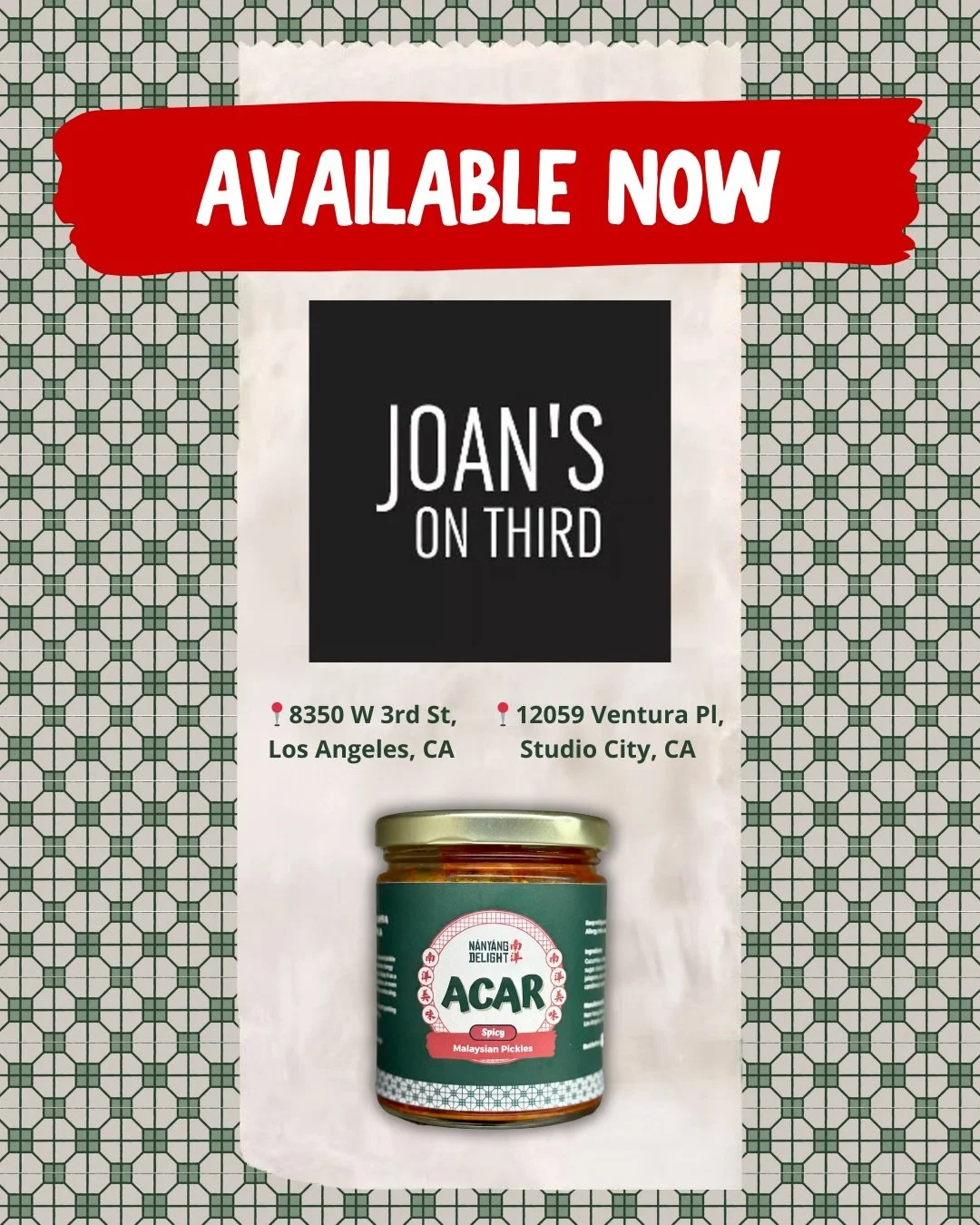 Now available at @joansonthird at both 3rd St and Studio City locations 🥒✨

Joan&rsquo;s On Third has long been a go-to for thoughtfully prepared food, beautifully curated pantry staples, and brands that truly care about what they make. I&rsquo;m in