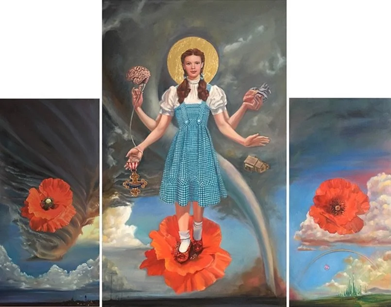 &ldquo;The Dorothy Altarpiece,&rdquo; a contemporary &ldquo;The Wizard of Oz&rdquo;-inspired oil painting by Carl Grauer. (@carlgrauer)