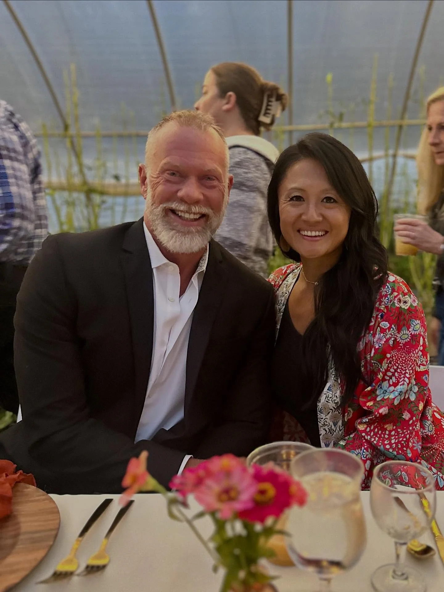 Last night, John and I attended the second Greenhouse Farm-to-Table Dinner hosted by Kyle Manning and Becca Smylie Manning of Fat Rabbit Farm

Chef Justin from Splash Wine Bar thoughtfully crafted each course, featuring ingredients sourced almost ent