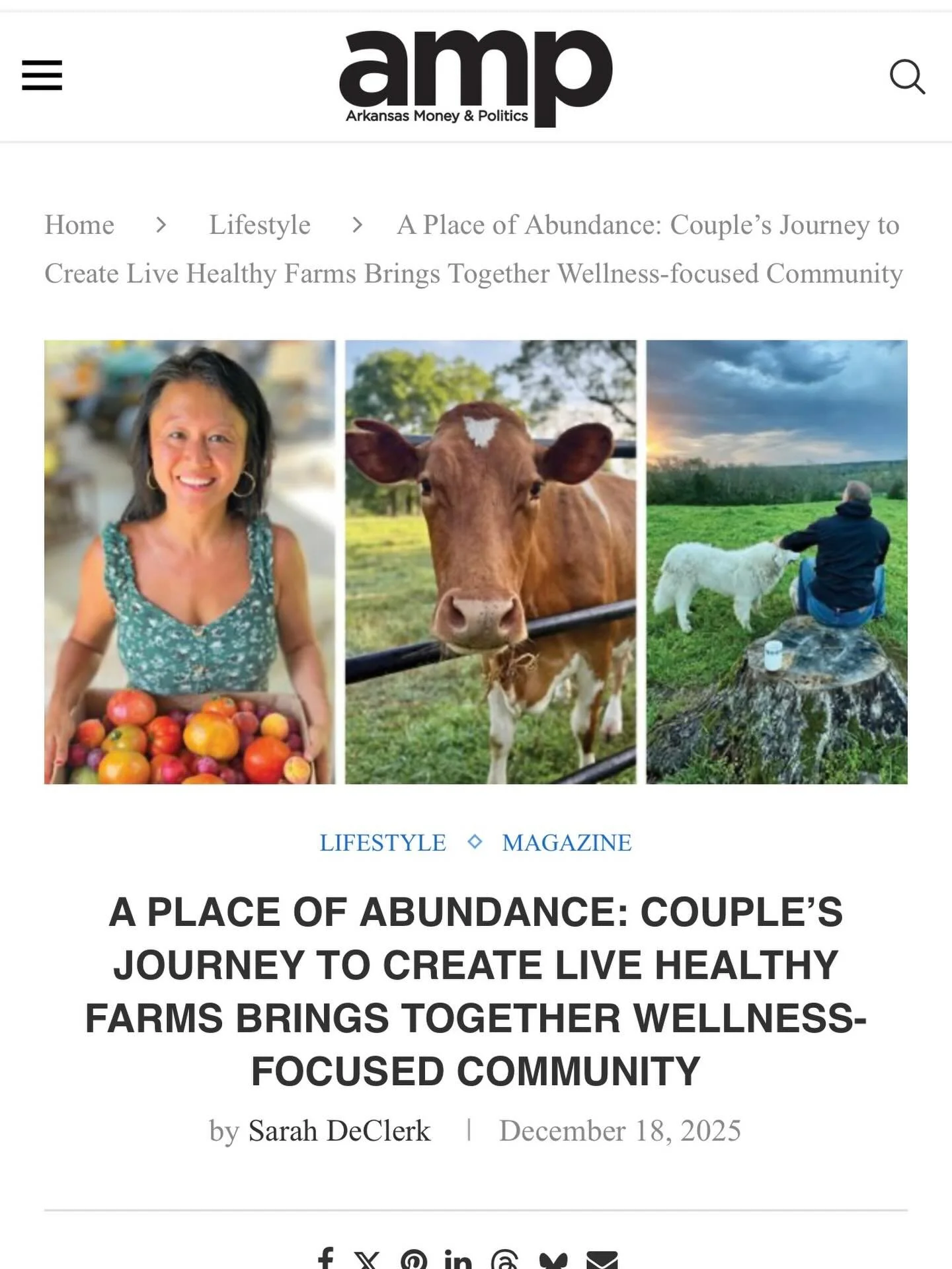A authentically captured piece from Arkansas Money &amp; Politics about our farm, mission, philosophy and the heart behind it all. Thank you &hearts;️ Link to full article in bio