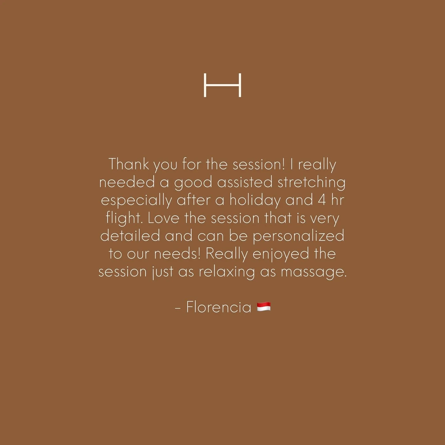 Happy to be part of your wellness routine ✈️✨ #StretchworksBali