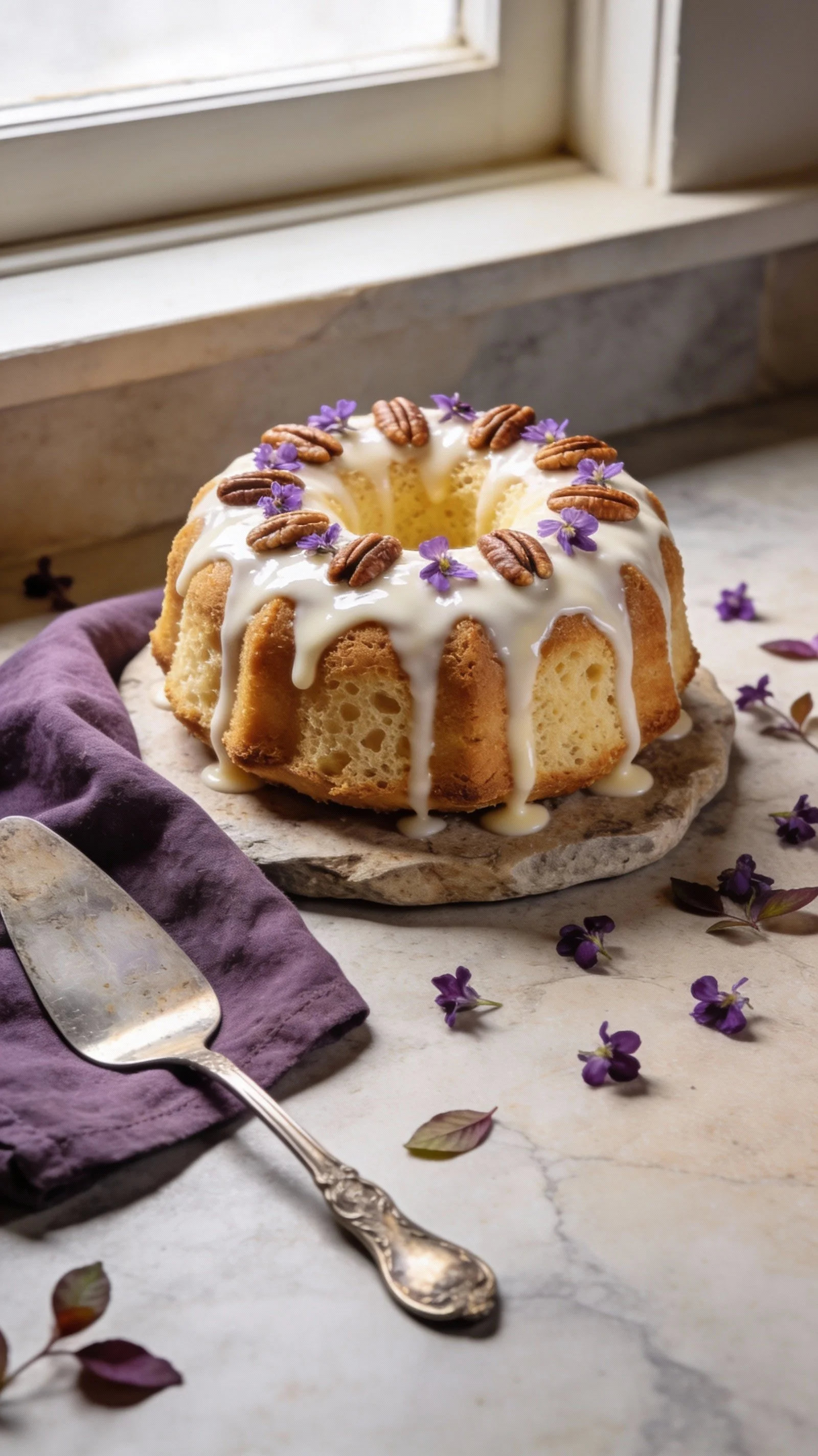 Keto Vanilla Chai–Spiced Bundt Cake with Vanilla Cream Glaze