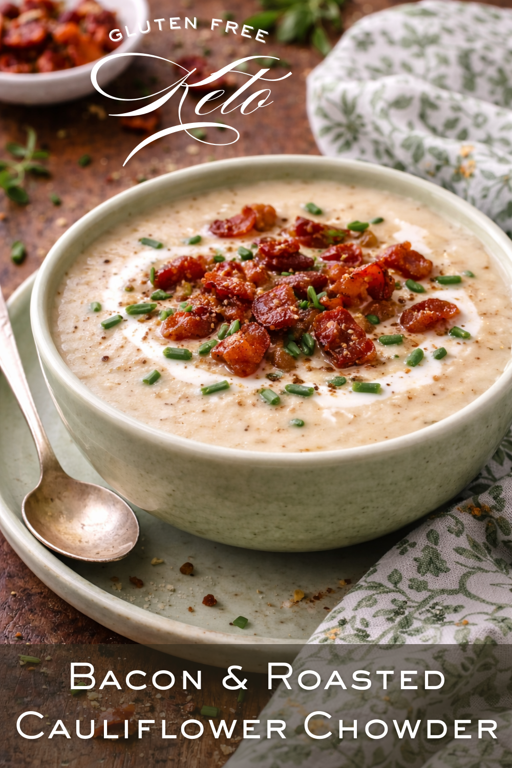 Bacon &amp; Roasted Cauliflower Chowder