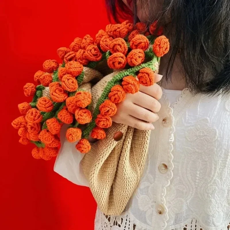 Hand-Knitted Flower Blanket / Bouquet