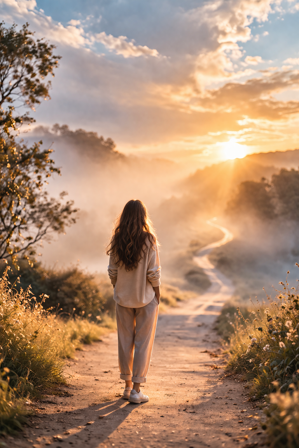 A peaceful walk into the light