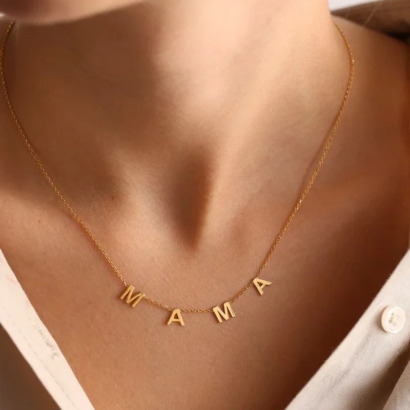 Gold Mama Necklace for Mother's Day