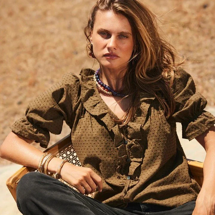 Chloe Shirt in Olive Green