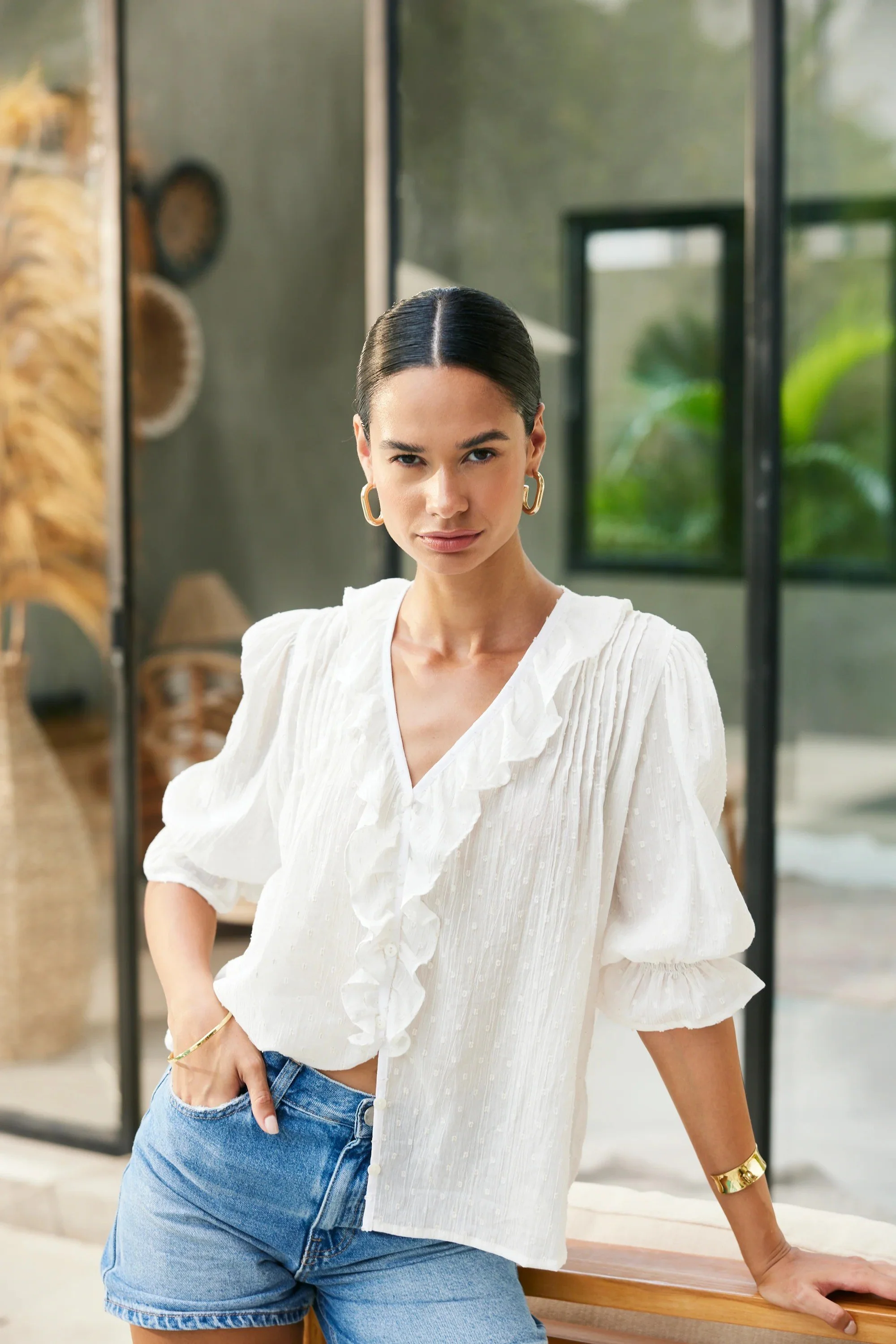 Chloe Shirt in Gold Dust blouse 