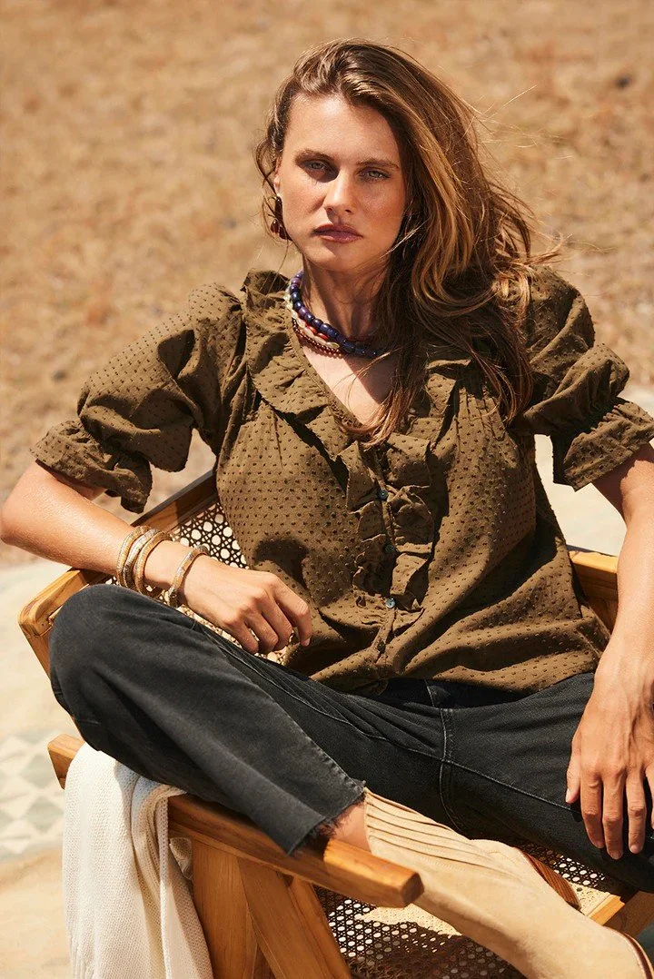 Chloe Shirt in Olive Green