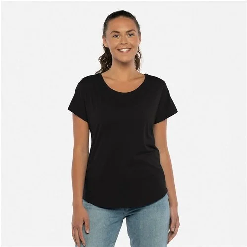 Women's Relaxed Fit Dolman-Short Sleeve T-Shirt