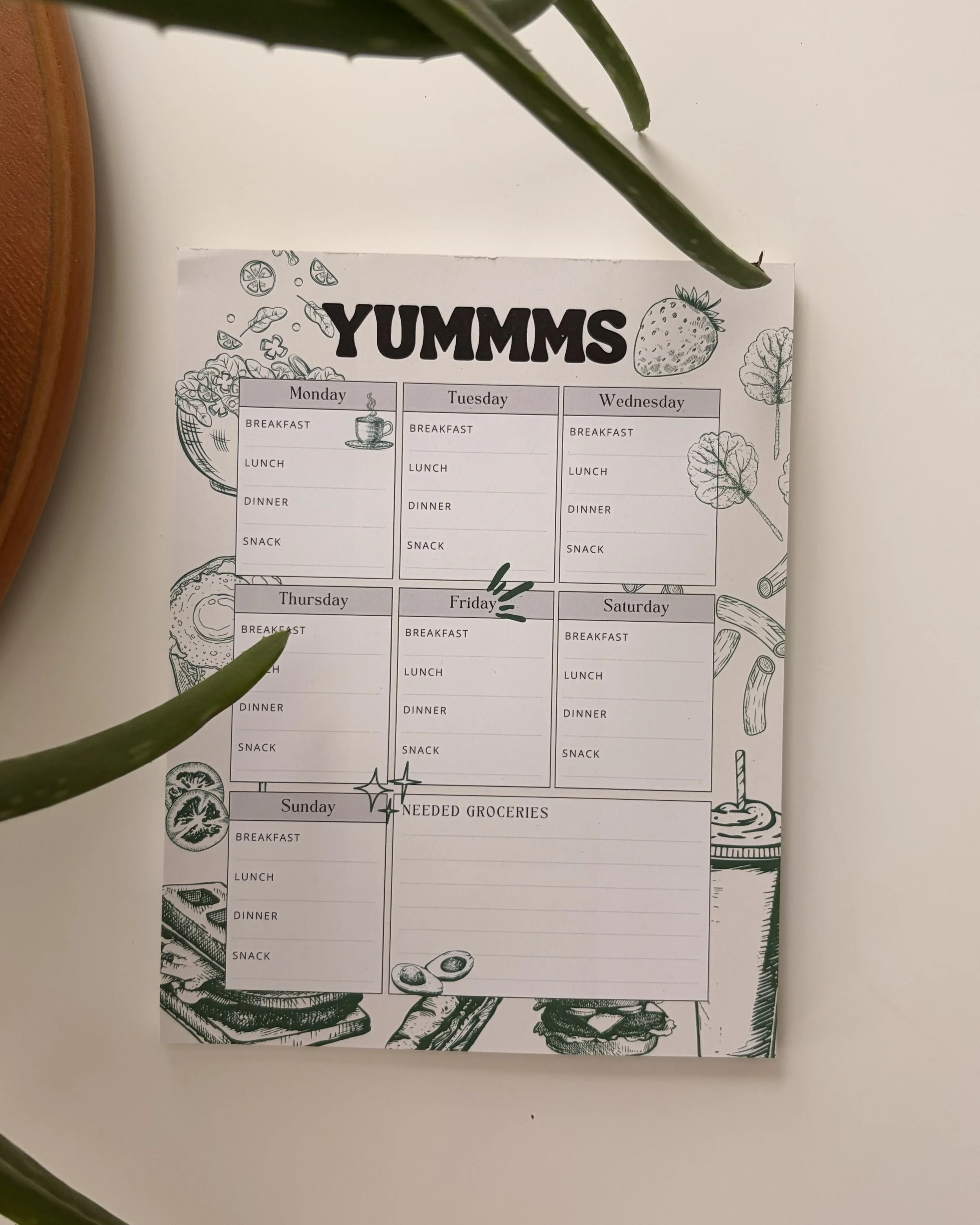 Weekly Meal Plan Notepad