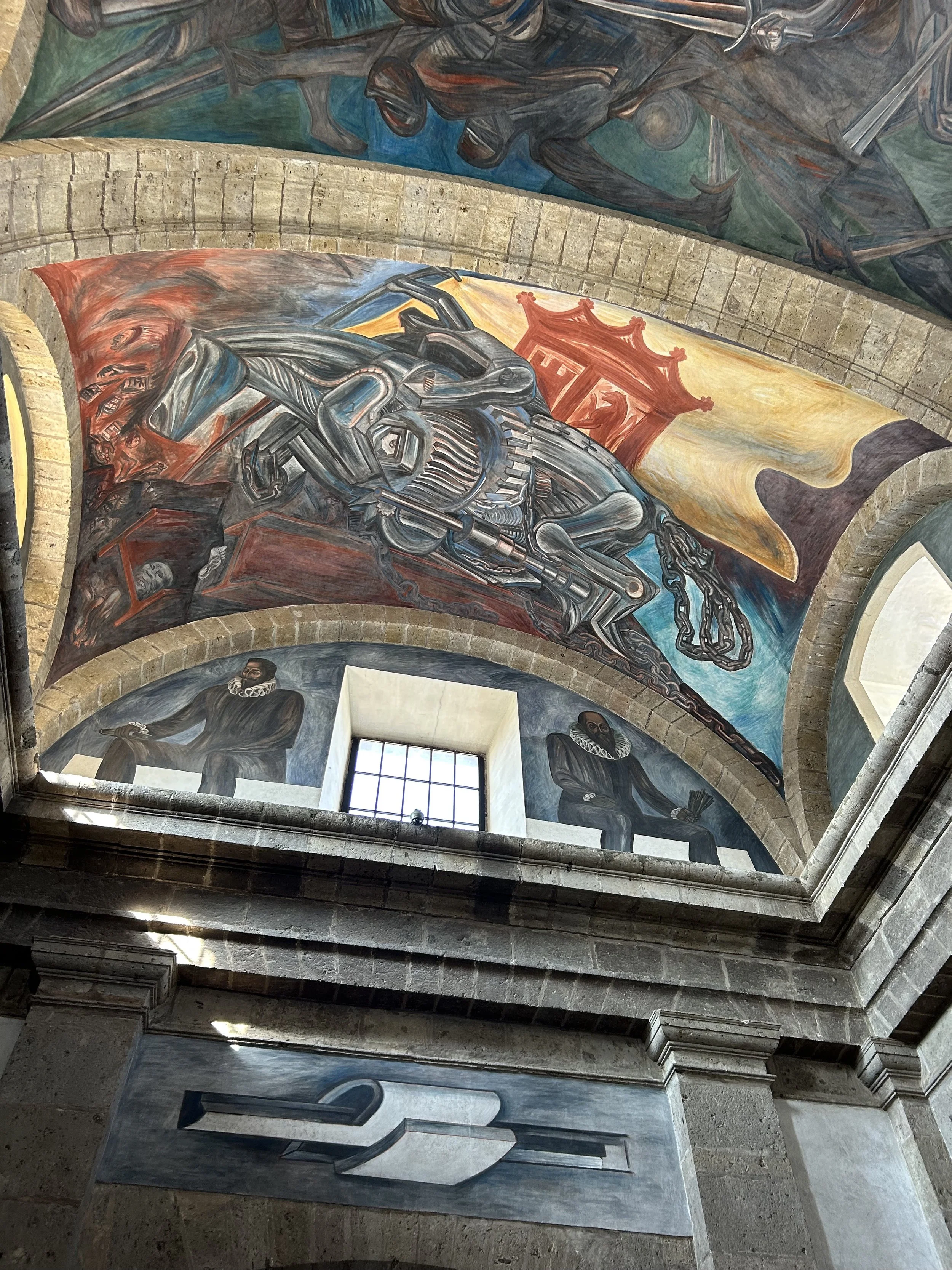 Light and Repetition at Museo Cabañas: Reflections on architecture, history, and the tension between calm courtyards and powerful murals.