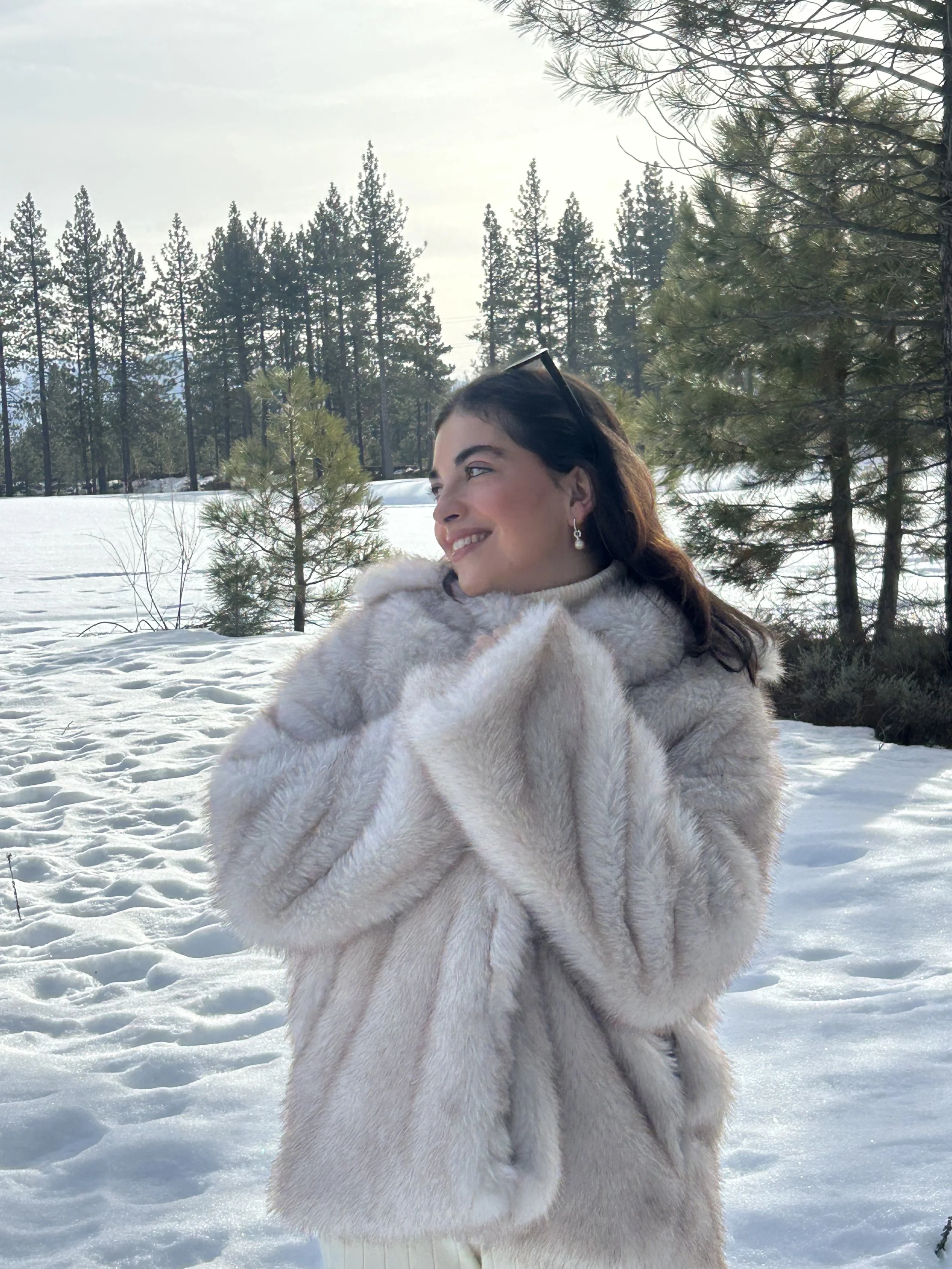 White Winter Fur Jacket