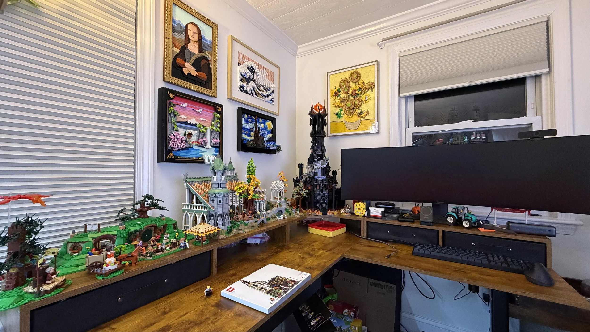 LEGO display piece designed for office lobby, hotel, or retail space — commercial LEGO assembly service by The Bricksmith