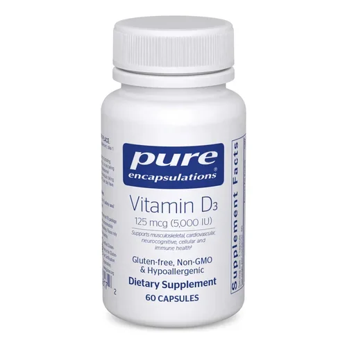 Vitamin D3 125 mcg (5,000 IU) (60 Capsules)