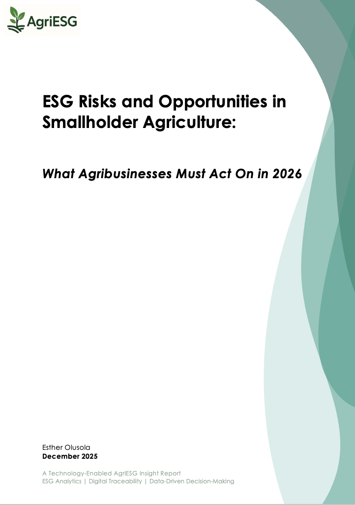 ESG Risks and Opportunities in Smallholder Agriculture: What Agribusinesses Must Act On in 2026