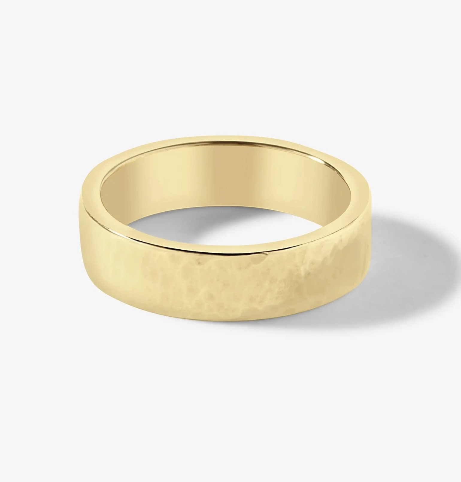 Textured solid gold ring