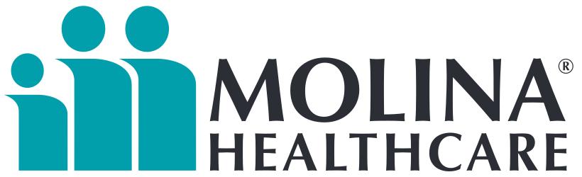 Molina Healthcare logo with stylized teal figures and black text.