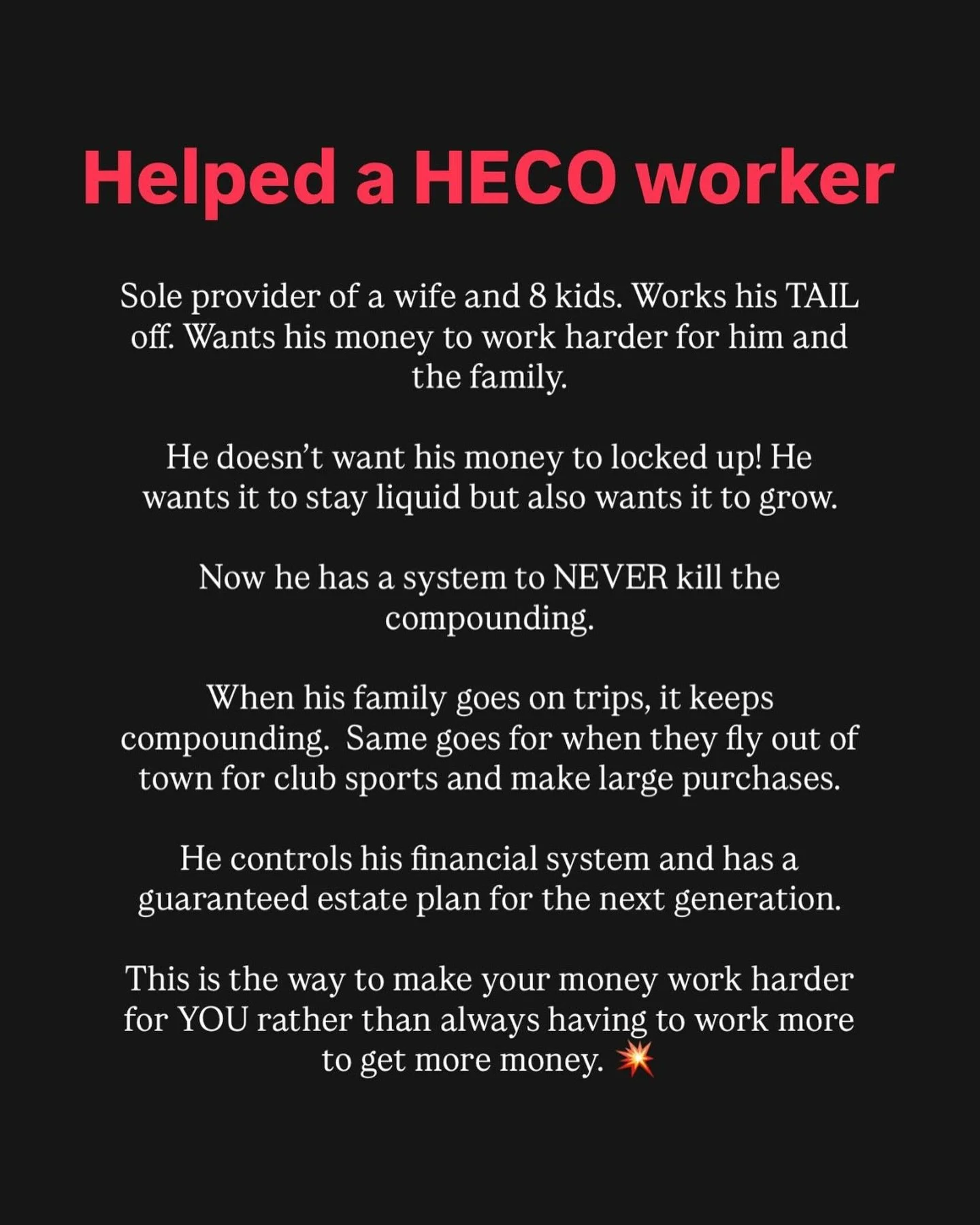 Love helping local families become their own bank. If you need help, send me a dm 👇🏽
