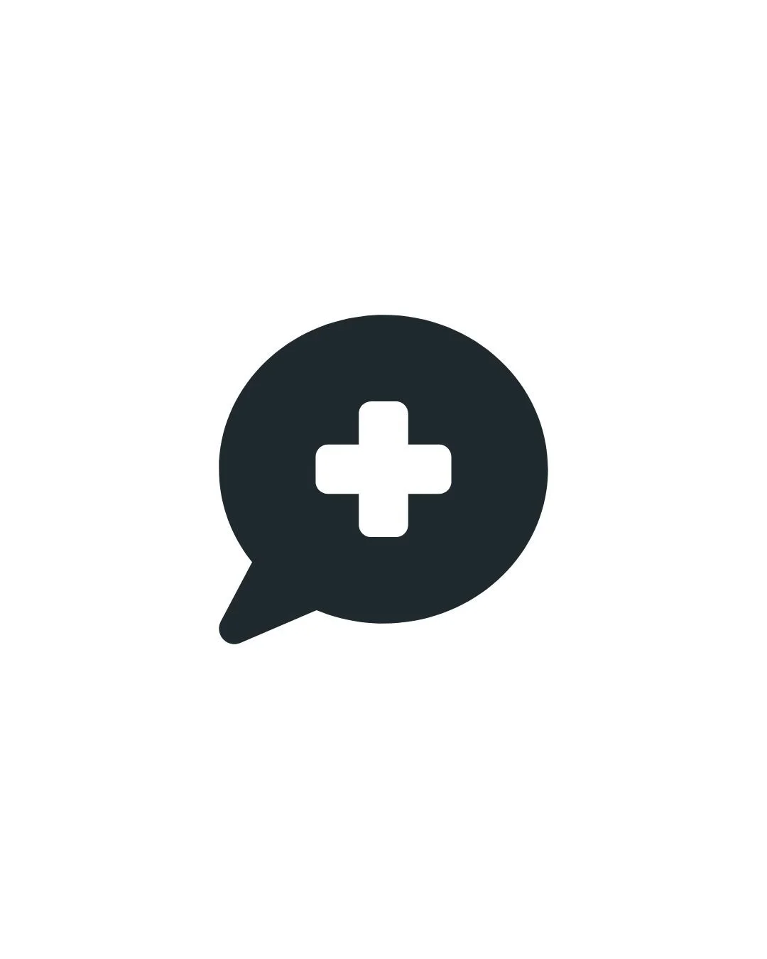 Word bubble first aid icon