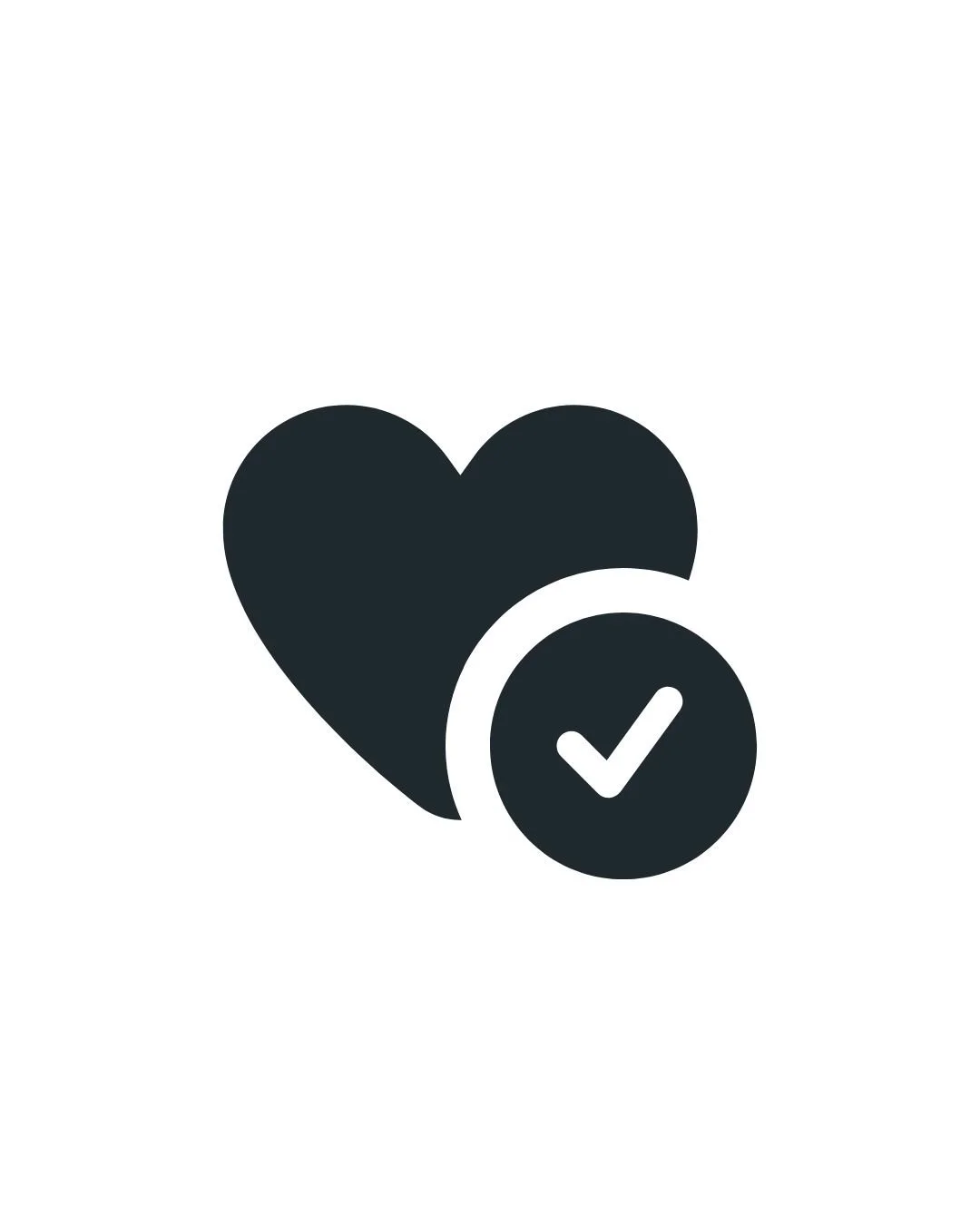 Heart with check icon