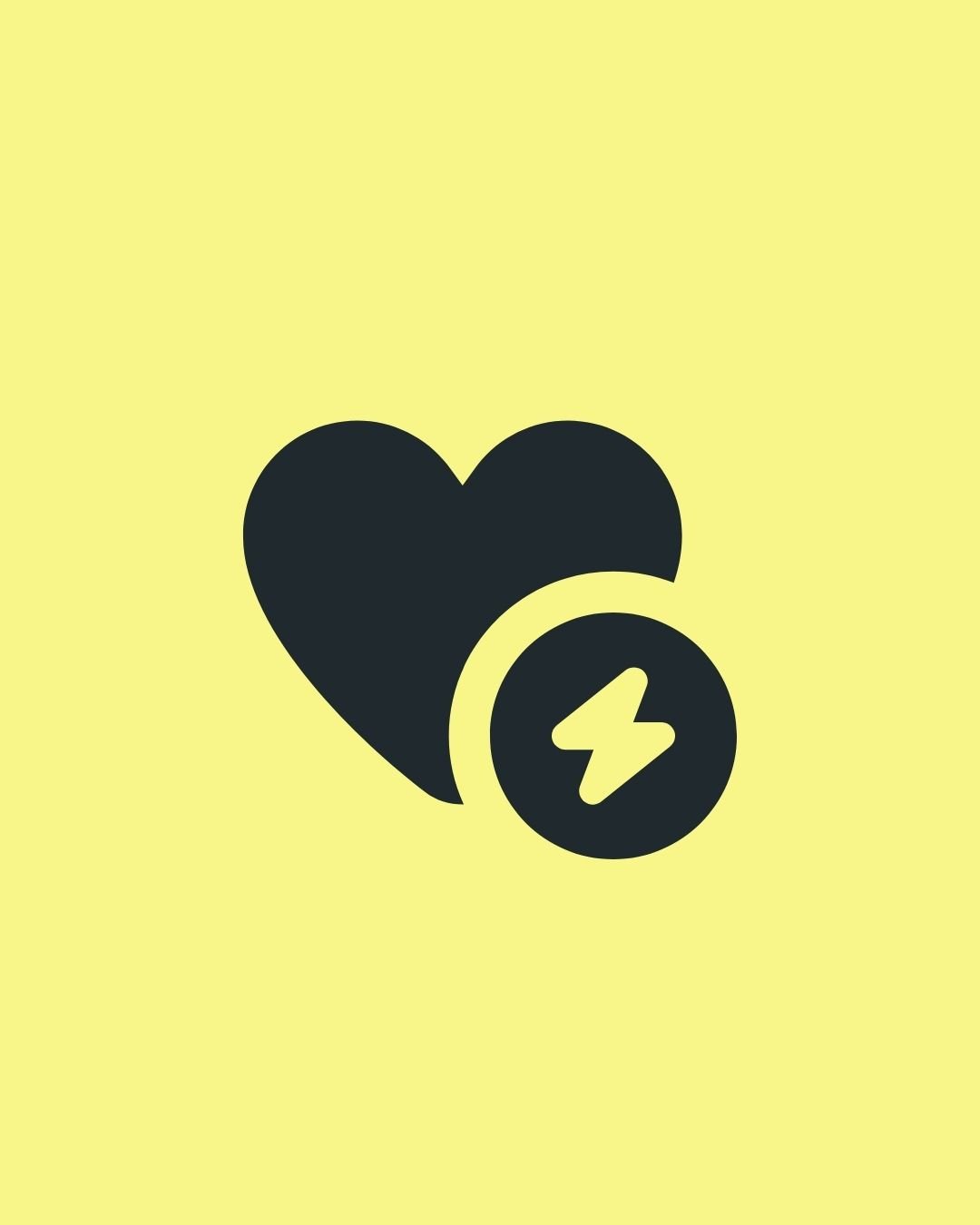 Heart icon with bolt icon