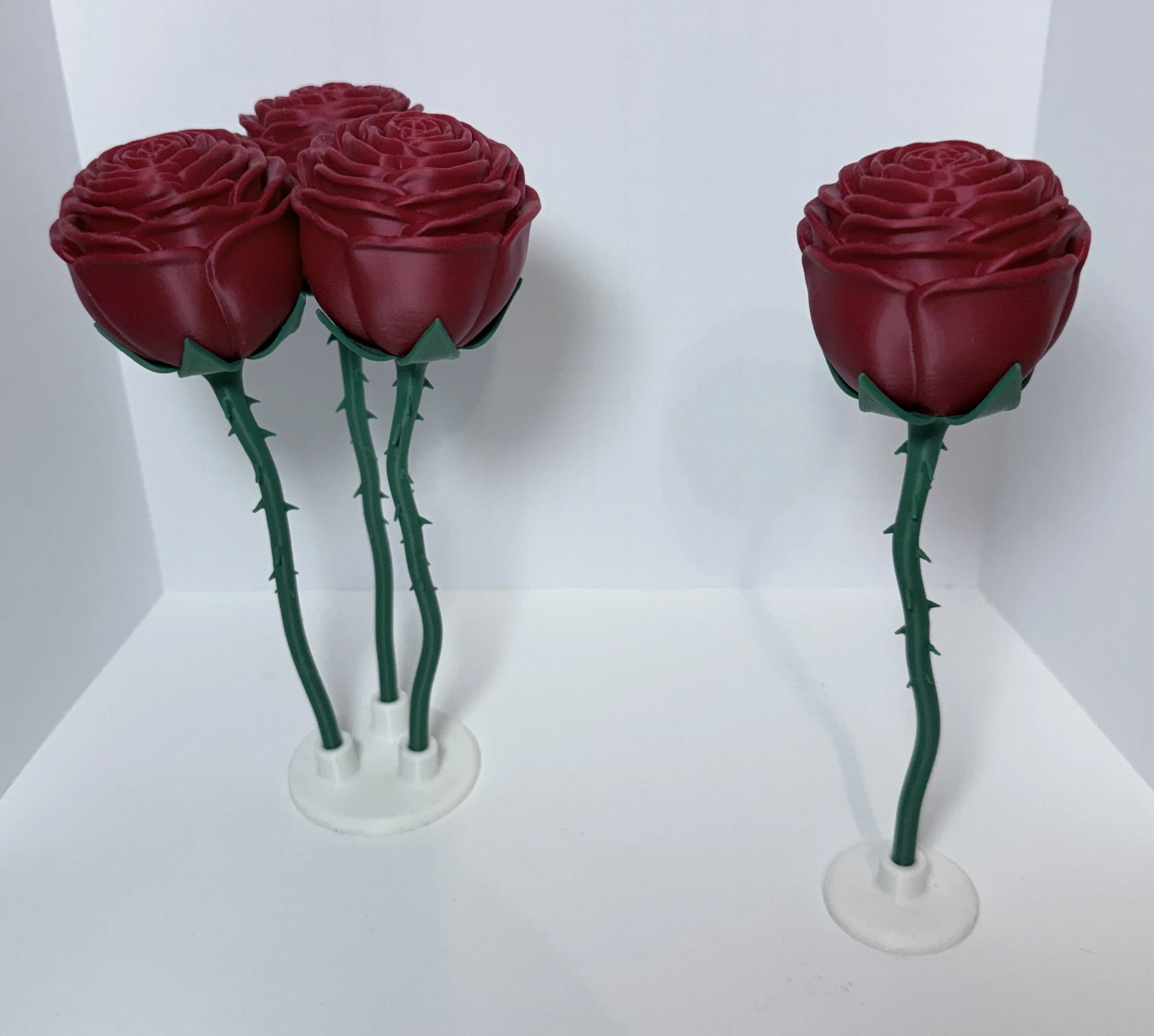 3D Printed Roses — Single Stem or 3-Rose Bundle