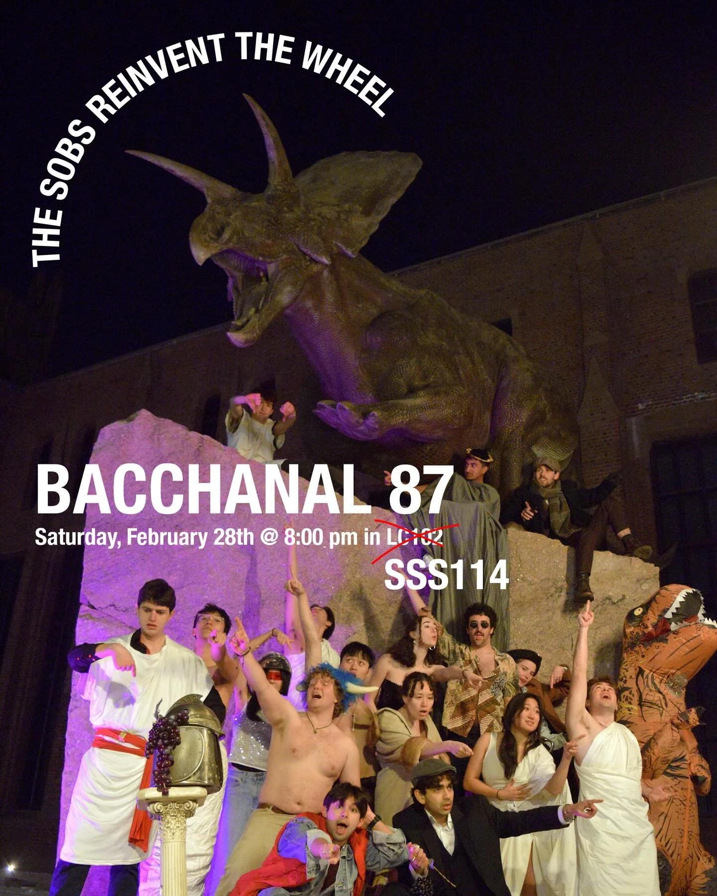 Y&rsquo;all really thought 😂 we would host bacchanal not in SSS114? Think again! New loco just dropped.

We&rsquo;ll see you tomorrow at 8:00pm! 🐬🎬