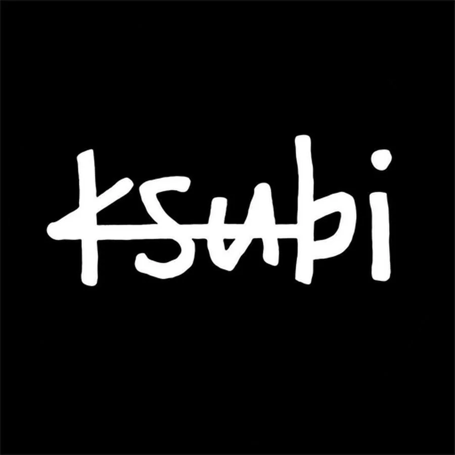 Ksubi logo, with white graffiti-style text on a black background.