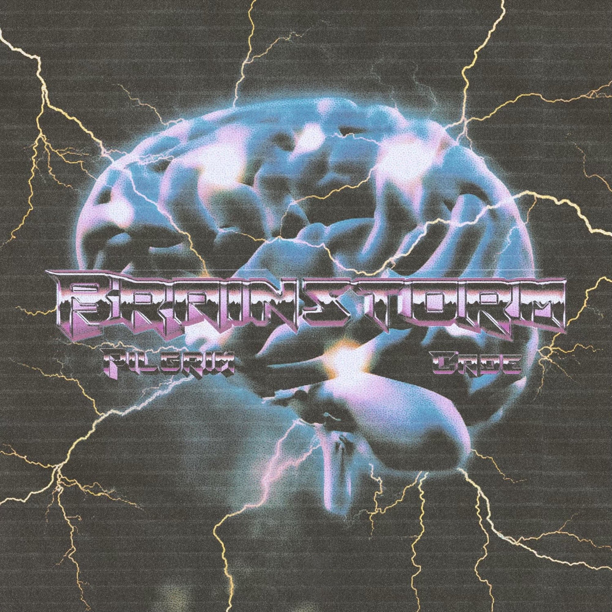 Young man with red hair loading a paper bag with groceries into a vehicle at night.