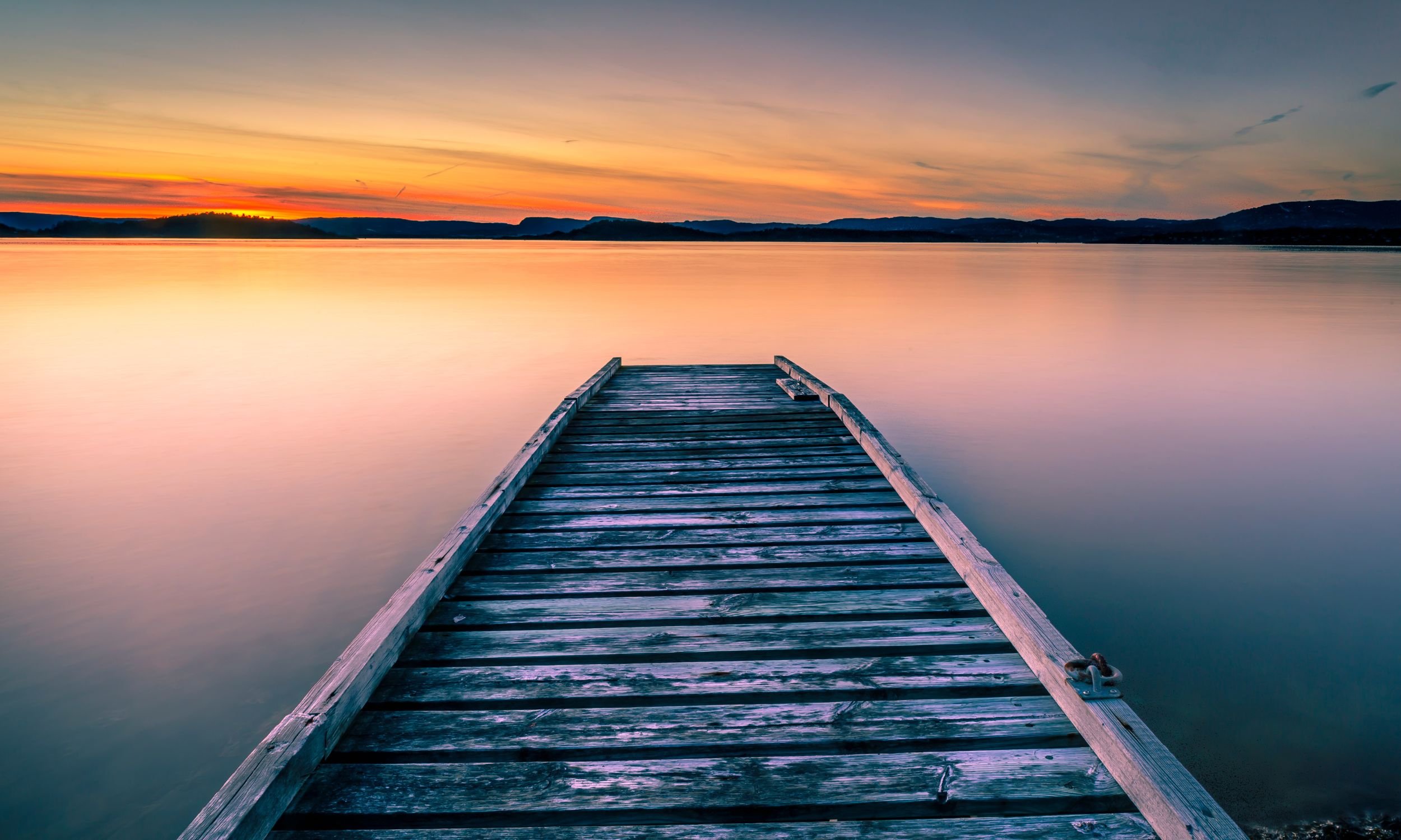 Jetty over calm waters