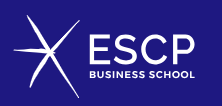 Flore Cassin's past client ESCP Business School logo with blue background and white text