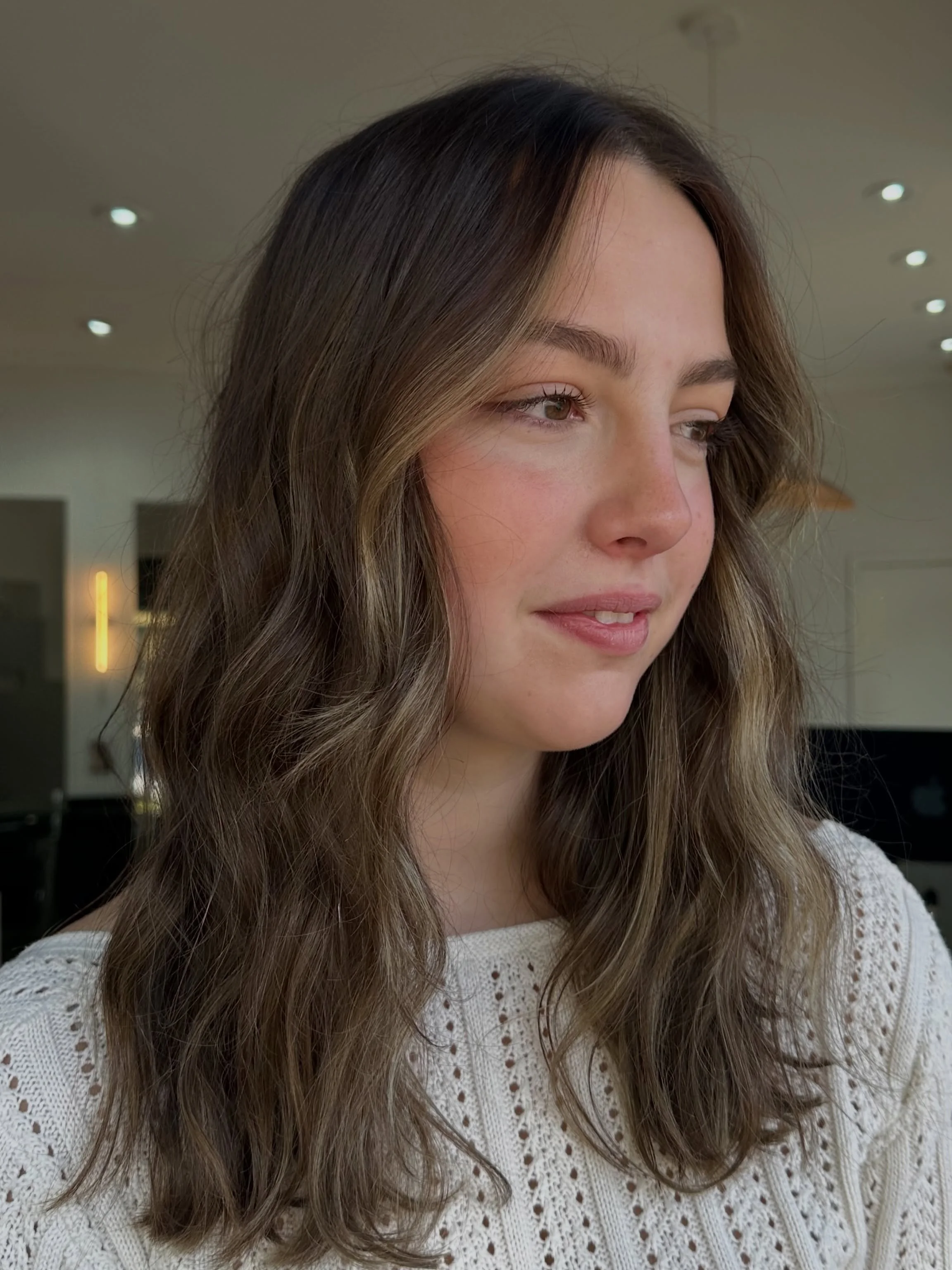 Done with dark - was time to add in some lightness! This not only gave dimension - BUT also added in some fullness to her fine hair. She didn&rsquo;t want warmth, so we created something cooler that will wear well as the toner fades out. The results 
