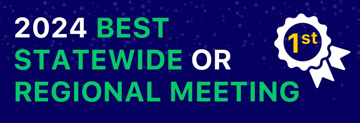 1st place award for Best Statewide or Regional Meeting in 2024