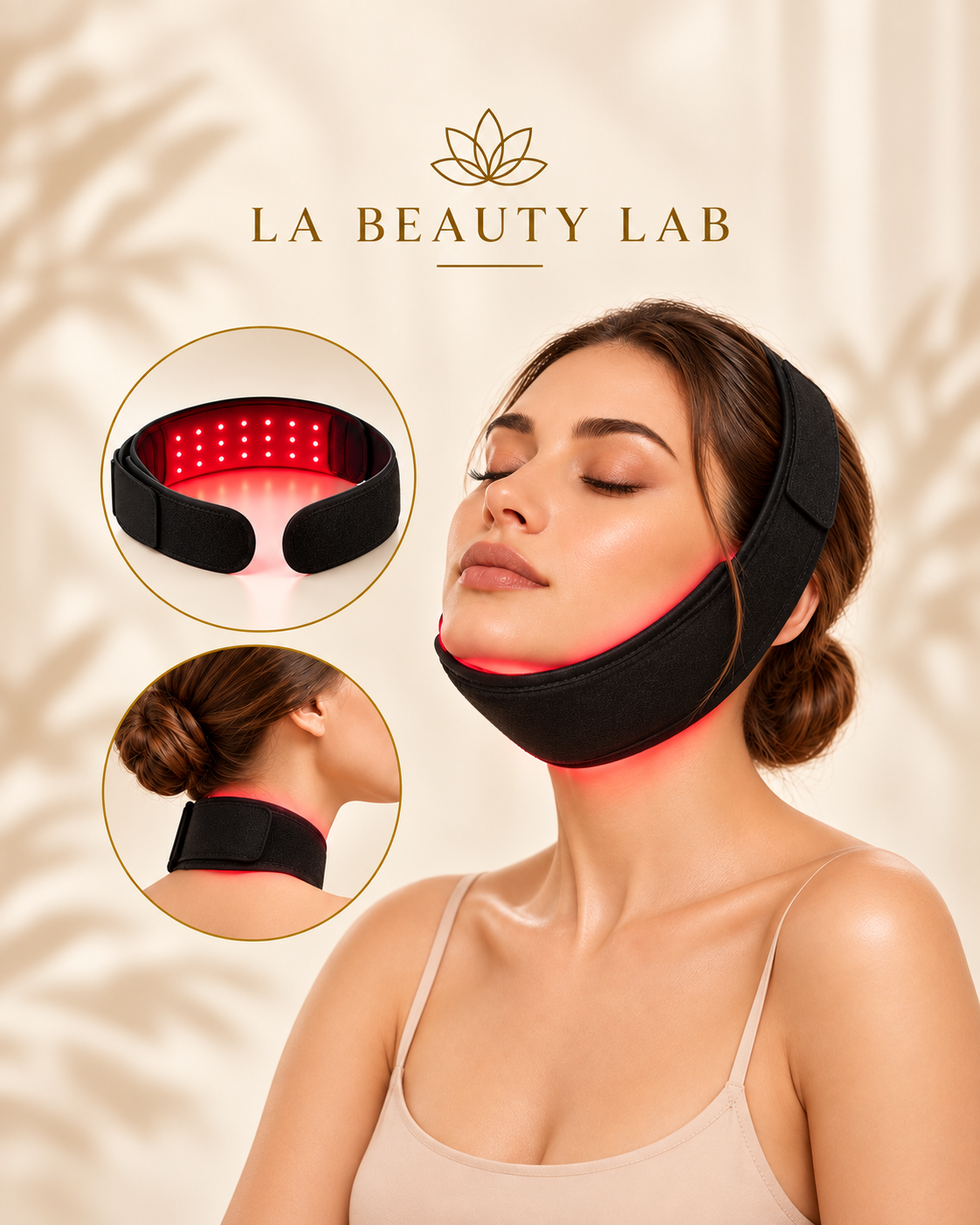 Recovery Red-Light Therapy Wrap for Chin and Neck