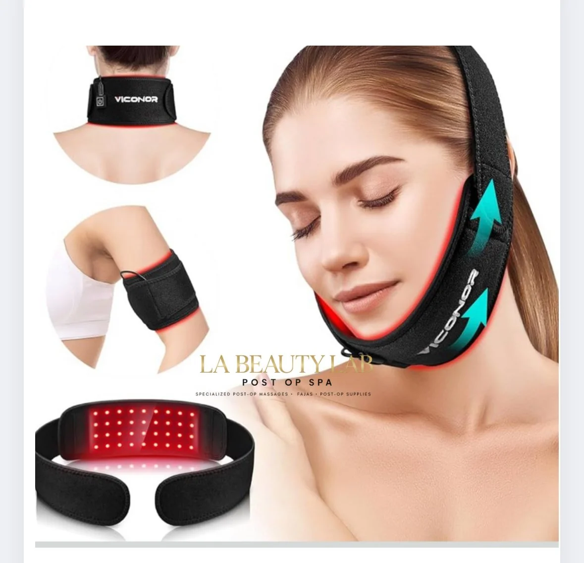 Recovery Red-Light Therapy Wrap for Chin and Neck