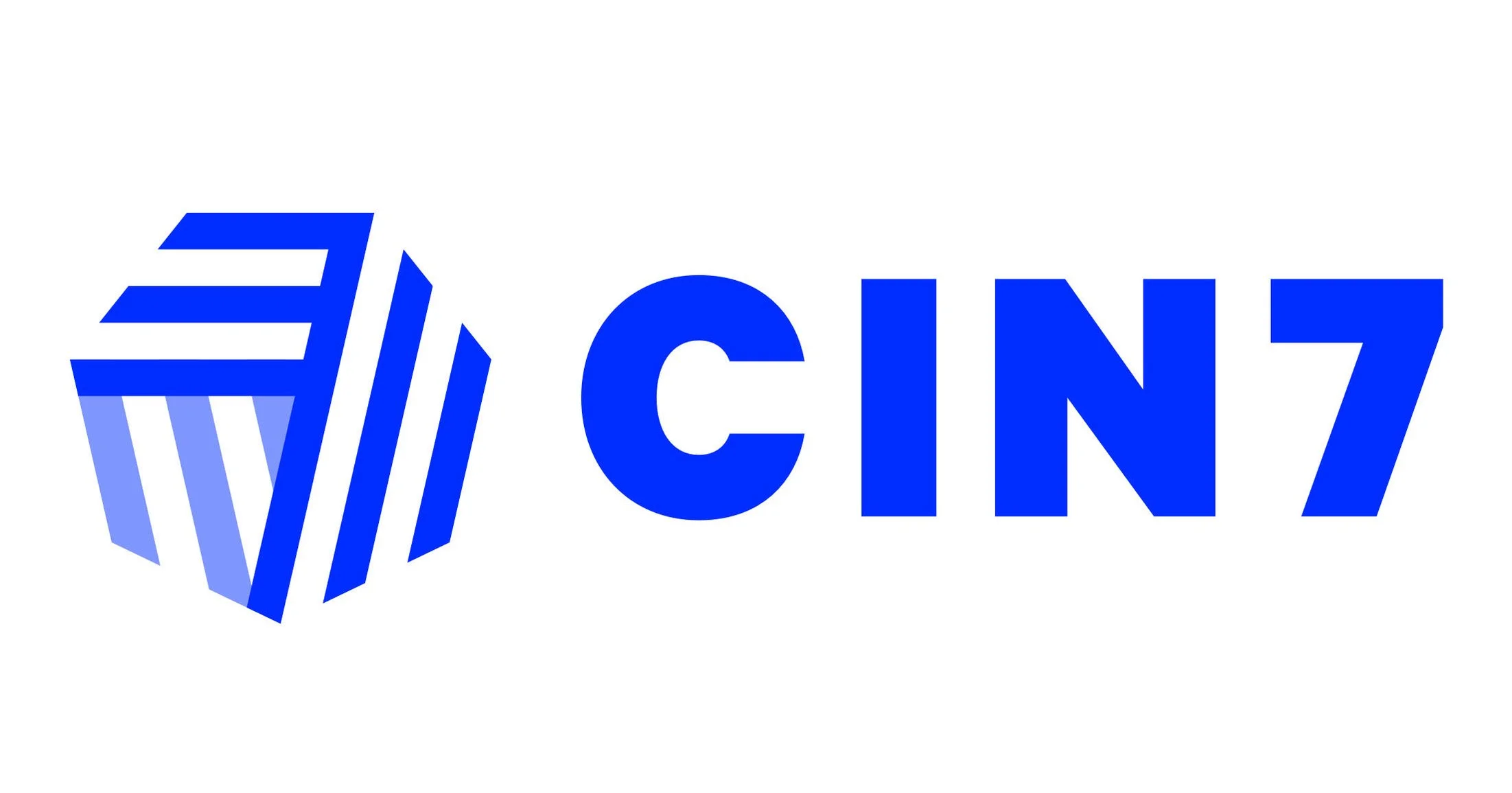 Blue logo with stylized cube and the text 'CINZ' in bold blue letters.