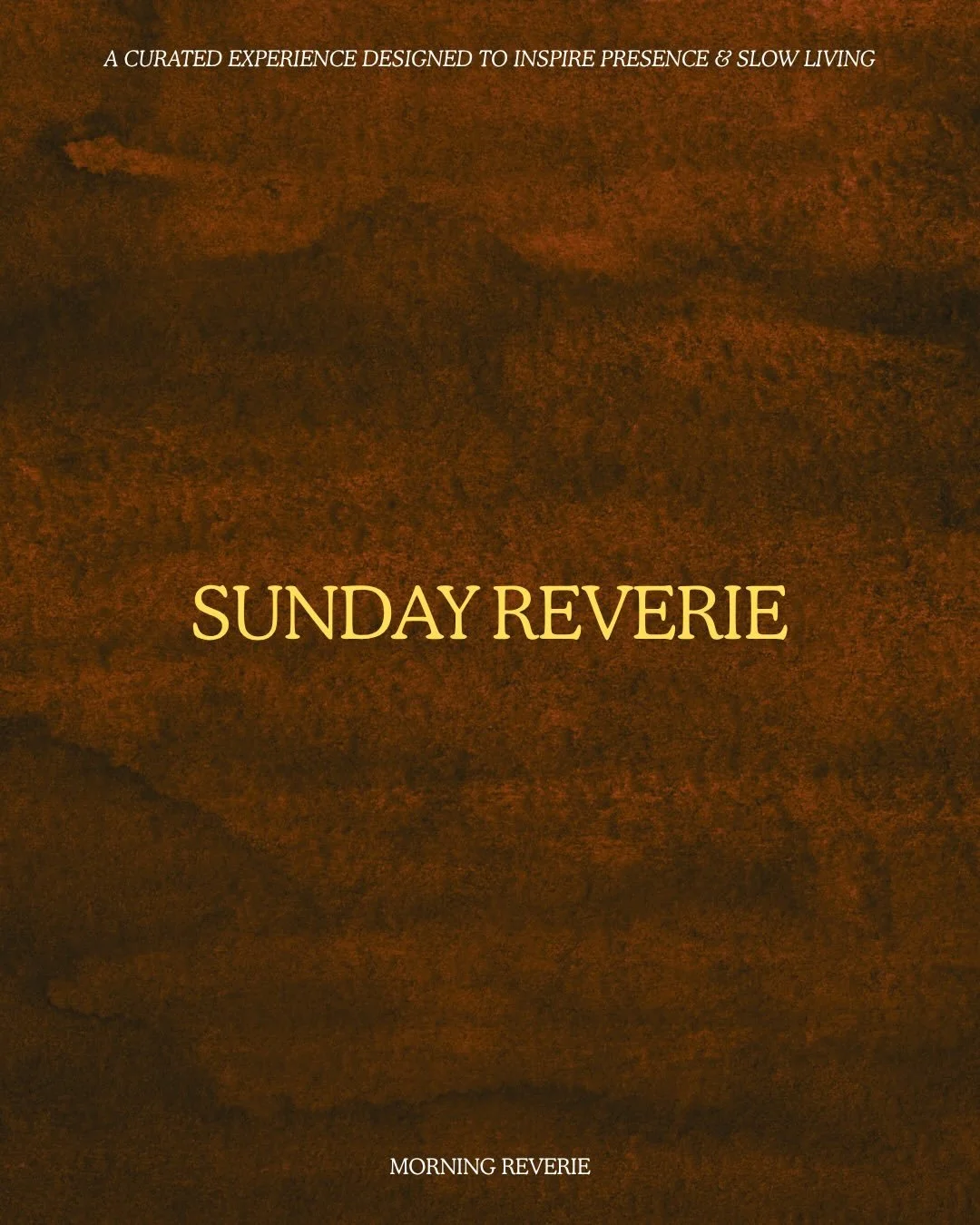 The first Sunday Reverie is coming up soon❤️&zwj;🔥

Sunday Reverie 1 brings together a curated community of wellness practitioners, collaborators, and sponsors who are helping shape the foundation of Sunday Reverie.

To read more about our collabora