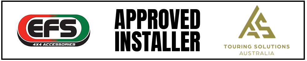 EFS logo with '4x4 Accessories' underneath and a partially visible logo for 'Ironman 4x4' with a mountain peak graphic.