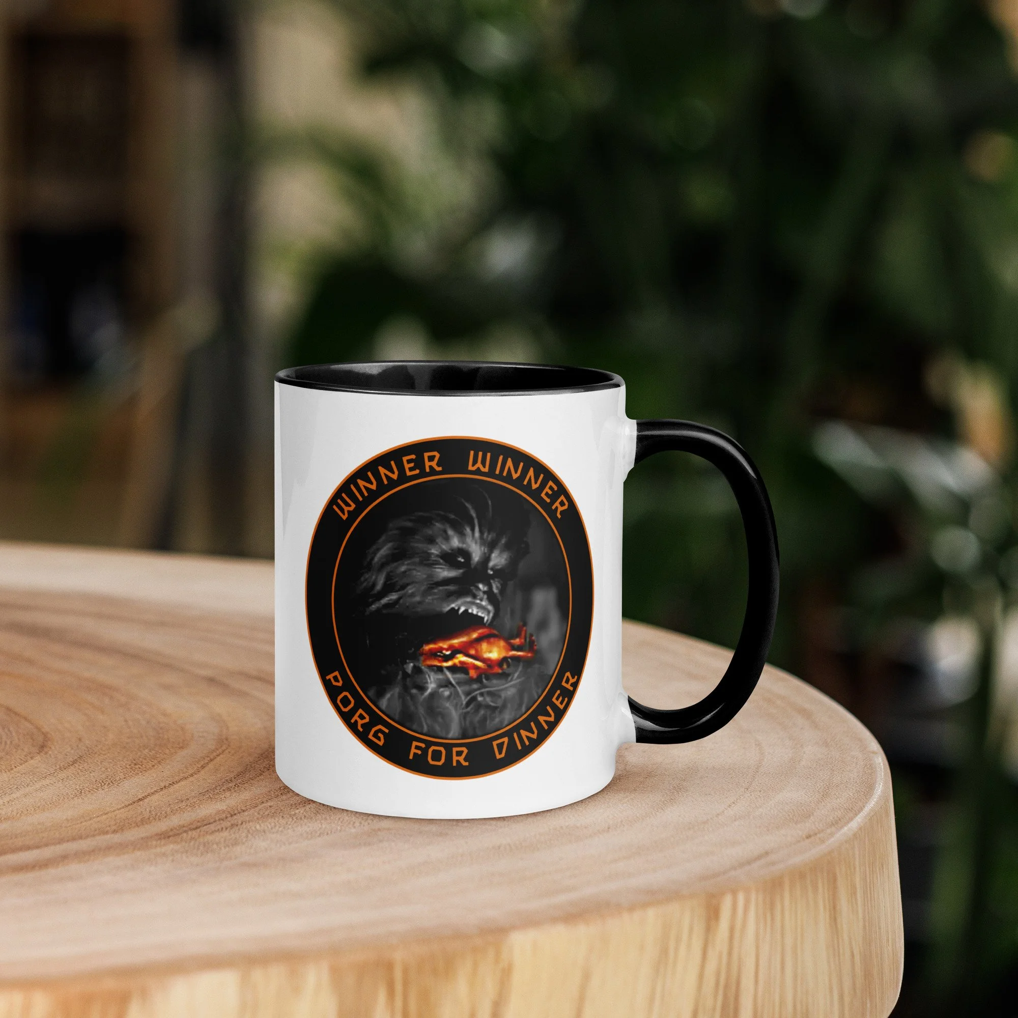 Porg for Dinner (and to Drink!) Mug with Color Inside