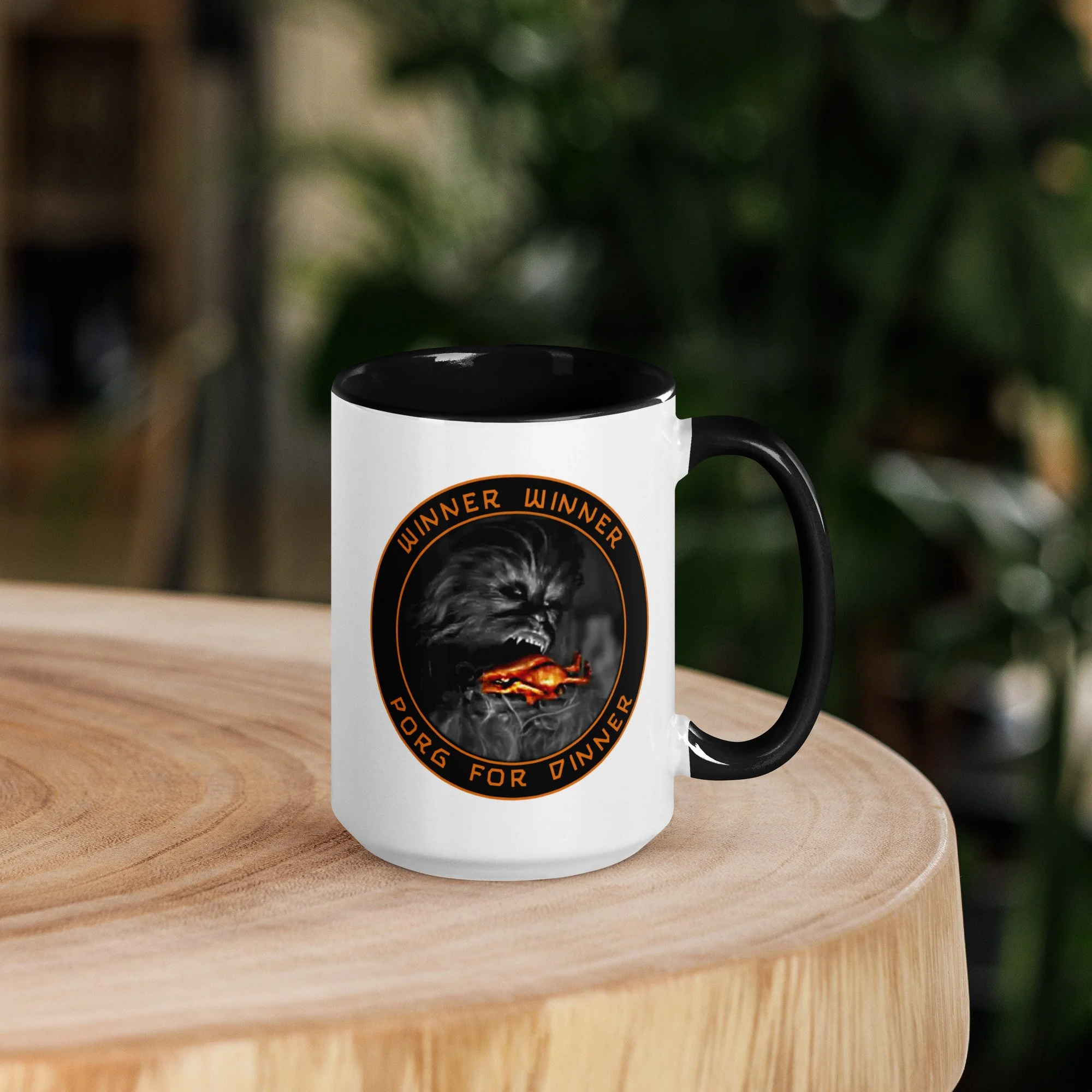 Porg for Dinner (and to Drink!) Mug with Color Inside