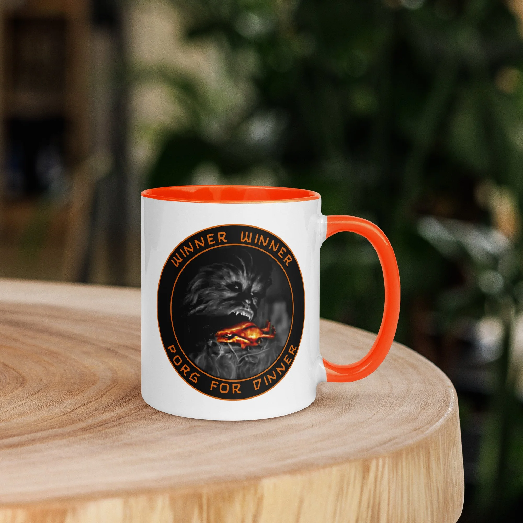 Porg for Dinner (and to Drink!) Mug with Color Inside