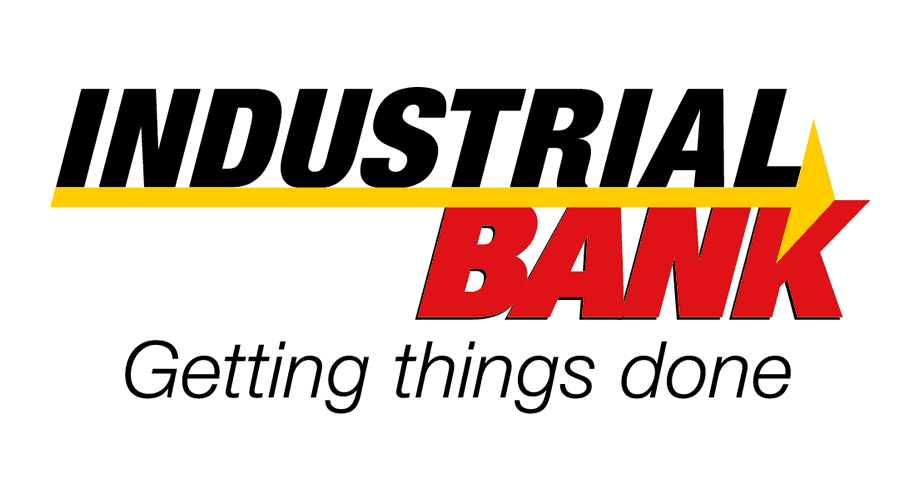 Logo for Industrial Bank with the tagline 'Getting things done'