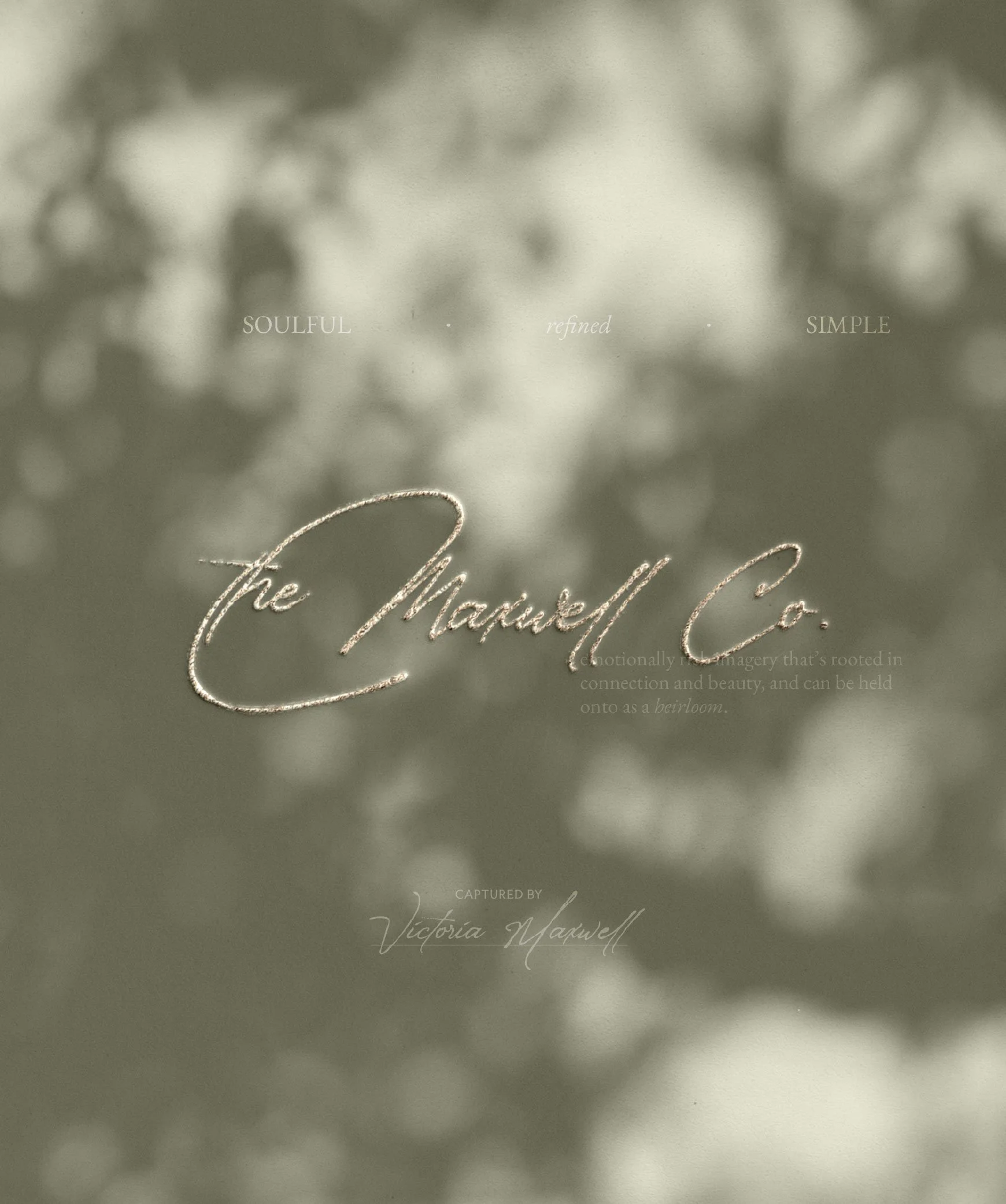 A heritage-inspired brand design for a Tennessee-based destination wedding photographer.