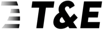 Close-up of a black and white logo or text design on a dark background