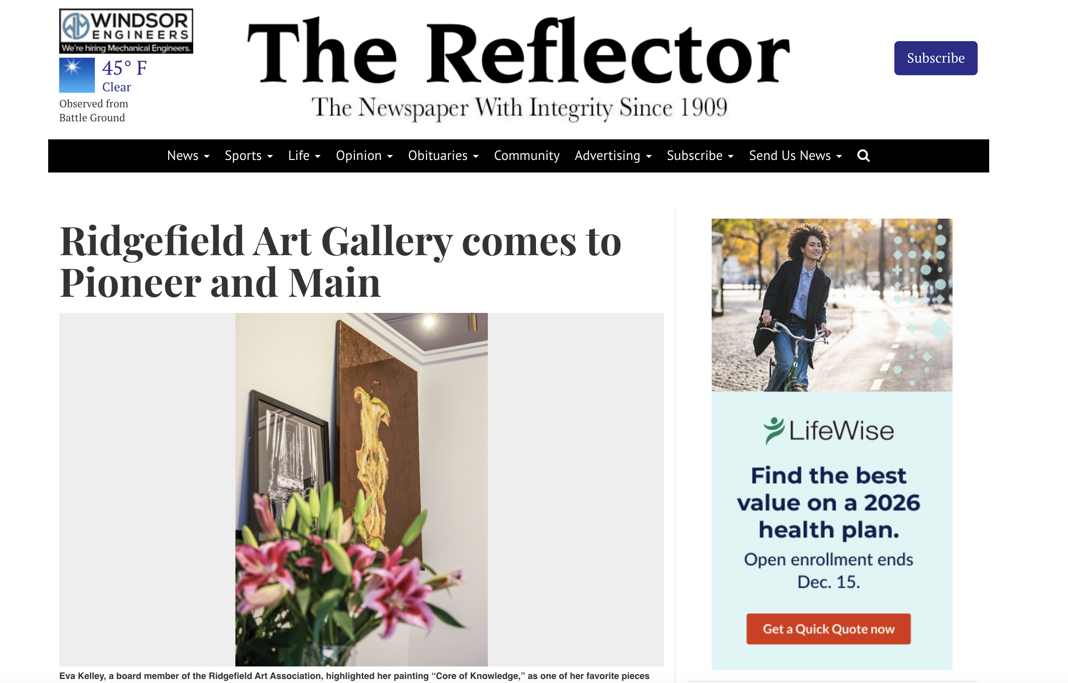Reflector Covers Gallery Opening