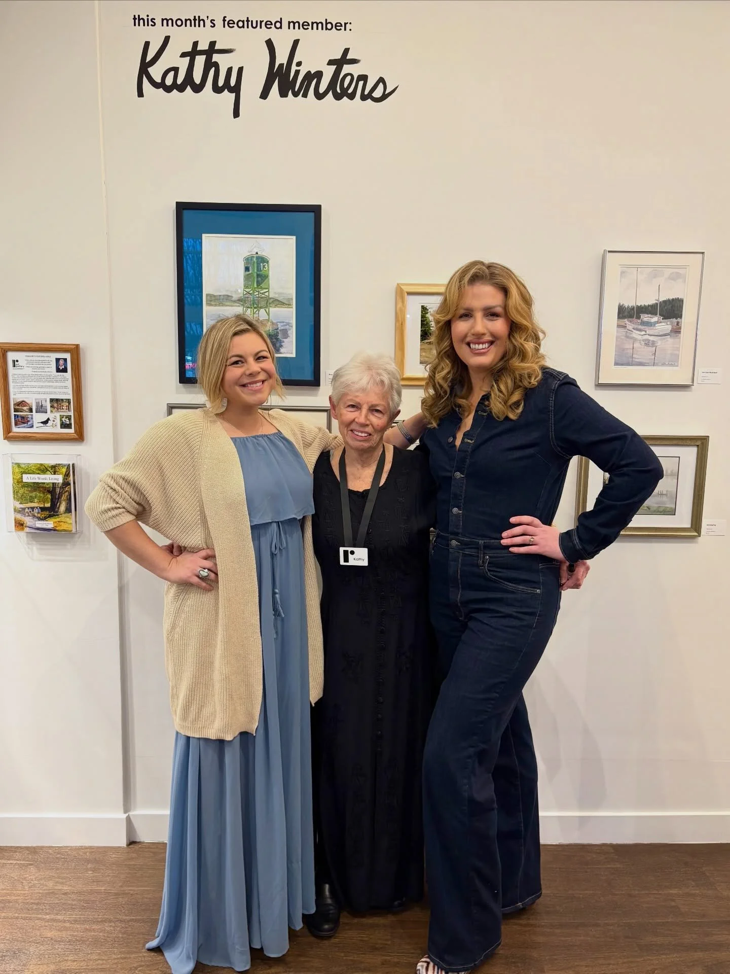 The Ridgefield Art Gallery was alive with energy last night as we honored Kathy Winters; watercolor artist, author, member, fundraising guru, and just an all-around friend and icon in the city of Ridgefield. Kathy Winters, being the featured artist o