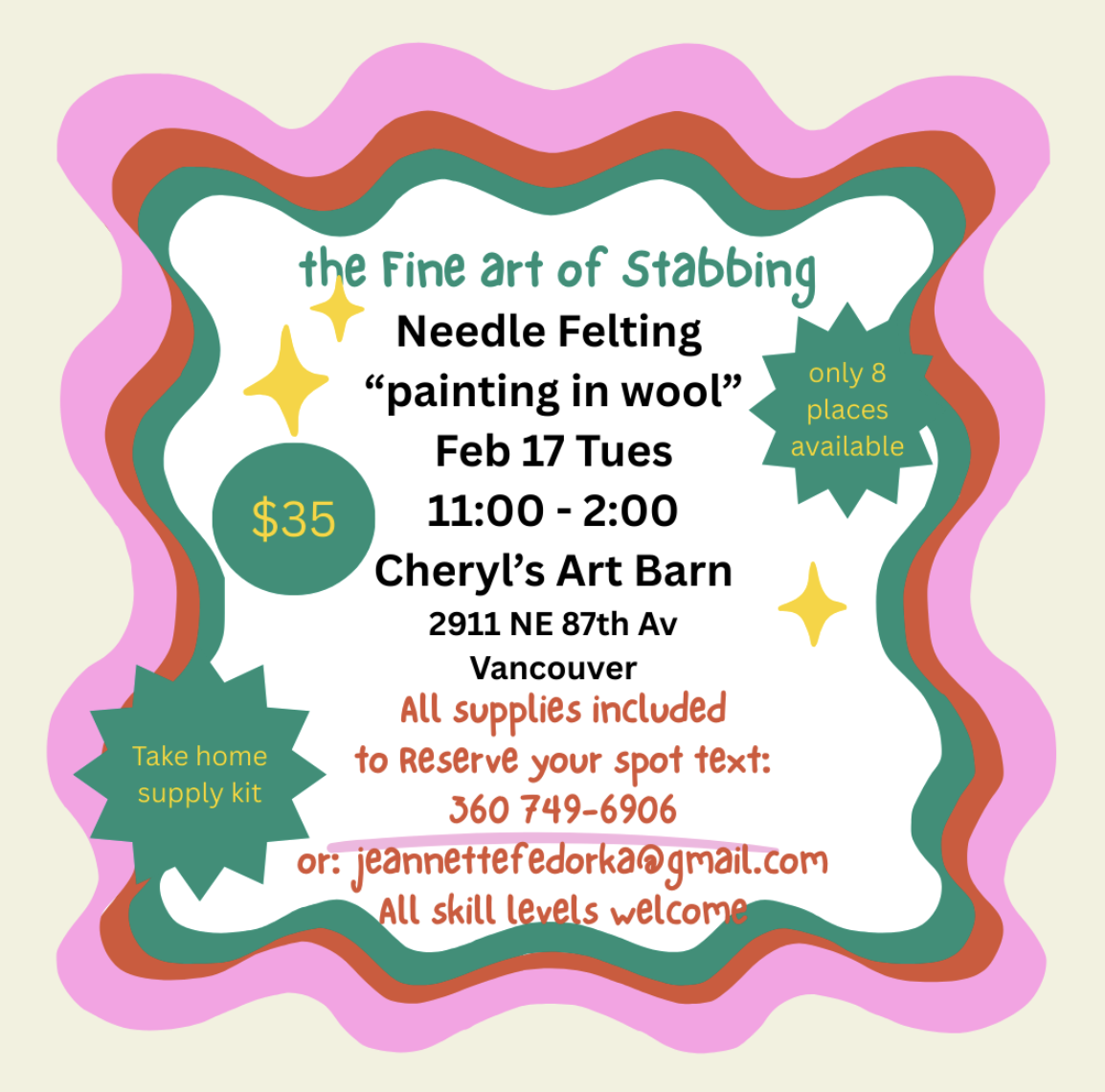 The Fine Art of Stabbing: Class by Jeannette Fedorka